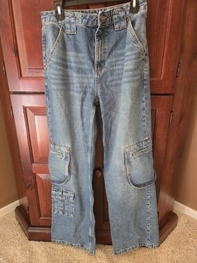 Gianni Bini Light Blue Denim Cargo Jeans